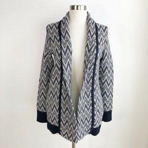 Banana Republic Navy & White Chevron cardigan